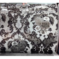 Tissu en velours lisse à motif jacquard 100% polyester TengHui, décoration intérieure, utilisation en tente, revêtement imperméable, velours imprimé pour canapé