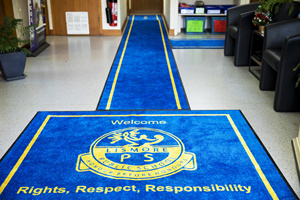 Tapis d'entrée personnalisé avec logo imprimé jet d'encre, en nylon 6.6, tapis de sol de marque pour usage commercial - Product Image 2