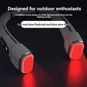 Ventilateur de cou portable sans pales à turbine, rechargeable par USB, avec pack de refroidissement, petit ventilateur à trois points de refroidissement - Product Image 4