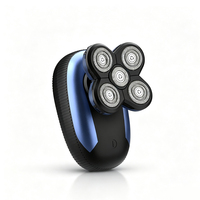 Rasoir électrique sans fil populaire à 5 lames rotatives, rechargeable, étanche IPX6, 600 mAh, autonomie de 90 minutes, kit de toilettage pour hommes