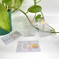 Cartes de visite transparentes en PVC holographique imperméables avec impression personnalisée