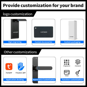 Tuya <b>Smart</b> Fingerprint and Card <b>Lock</b> for Aluminium Front and wood Door WiFi Home <b>Smart</b> <b>Lock</b> with Cloud Data Storage Option - Product Image 5