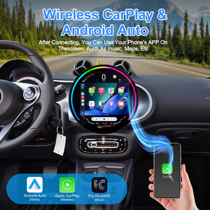 NaviHua Nouveau pour Benz Smart 2014-2020 : mise à niveau automobile avec écran rond de 12 pouces, autoradio multimédia Android, GPS, DSP, autoradio stéréo - Product Image 2