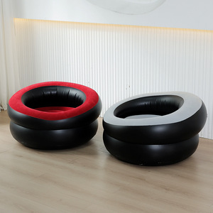 <b>Inflatable</b> Lazy <b>Sofa</b> 116x98x83cm PVC Flocked Outdoor Recliner With Footrest Adult Lounge Chair - Product Image 3