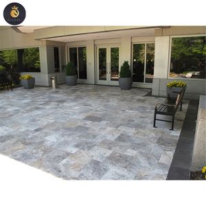 EV cao cấp chọn 16*24 mô hình pháp Bạc travertine pavers ngoài trời trong nhà xây dựng dự án bạc giảm đá cẩm thạch - Product Image 2