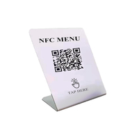 NFC en plastique personnalisé QR Code NT 213/216 NFC Rfid Menu Stand sur la table