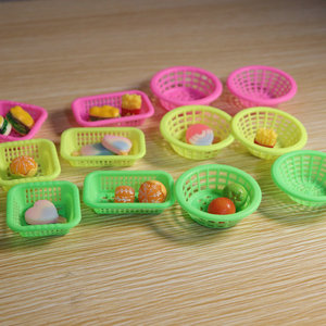 Oll House-Mini cesta de plástico para hacer fotos, cesta de frutas de cocina, juguetes de comida - Product Image 1