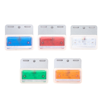 Feux latéraux LED multicolores 12V 24V pour camions, 129 mm, étanches, 4 trous de vis, pour camions et remorques universels
