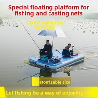 Nouvelle plateforme flottante gonflable de style bateau de pêche, plateforme flottante en PVC épaissi et écologique 001
