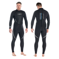 DIVESTAR desain kustom baru pakaian selam ritsleting belakang lengan panjang tahan air Neoprene 3mm untuk pria