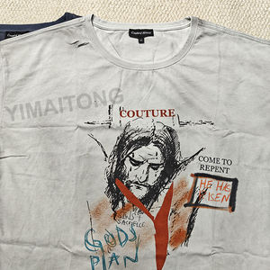 เสื้อยืดผู้ชายผ้าฝ้ายวินเทจแต่งลายพิมพ์ DTG โลโก้พิมพ์ลายกราฟิก DTG สกปรก - Product Image 2