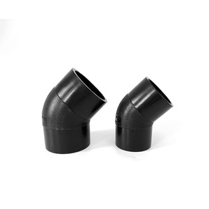 HDPE-Rohrfittings Stumpfschweißung Gleichdurchmesser-Winkelstück 45° °   Winkelstück 50-1000 PE-Fittings PN16/12.5/10 SDR17/13.6/11 PE100 - Product Image 4