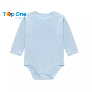 TopOne alta calidad 100% algodón peinado recién nacido ropa de bebé Lisa chaleco niña niño personalizado bebé mamelucos - Product Image 5