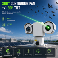 Sistema de cámara PTZ con repelente de aves láser inteligente con IA, impermeable IP67, para control y disuasión en redes eléctricas