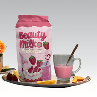 Poudre de Collagène Premium à la Fraise, Boisson au Collagène pour Éclaircir la Peau, Nouveauté en Stock, Meilleure Vente, Prête à l'Exportation