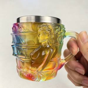 Nouveaux produits transfrontaliers : Tasses à café créatives en verre coloré, tasses en forme de livre, best-sellers Amazon - Product Image 3