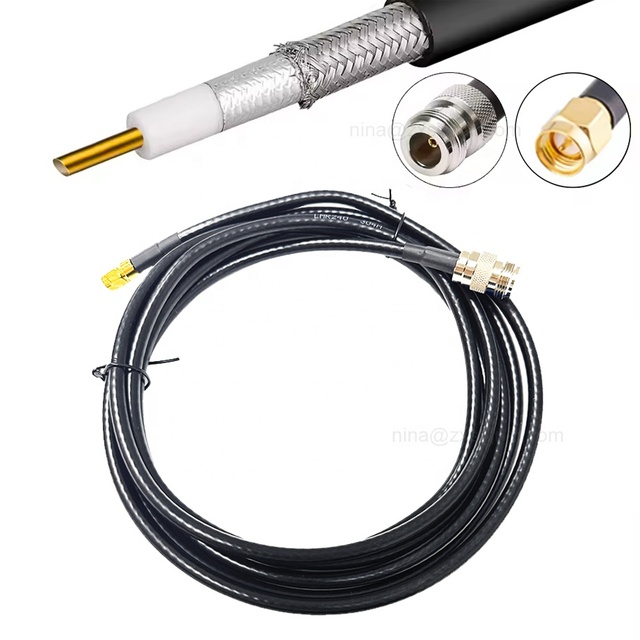 Low Loss LMR240 Antenna Coaxial Cable Assembly N Female to SSMA Male 5m/15m/20m Helium Hotspot HNT Connector RF Cable Assembly