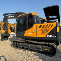 Excavadora Hyundai 150-9S Usada, Modelo 2023, 15 Toneladas de Peso Operativo, Capacidad de Cucharón de 0.58m, Potencia de 125KW, Excelente Rendimiento