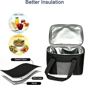 Custom Logo Promotional Reusable Thermal Insulation Bag Wholesale Small 6 Can Non Woven Insulated Lunch Cooler Bag for Food - Product Image 3