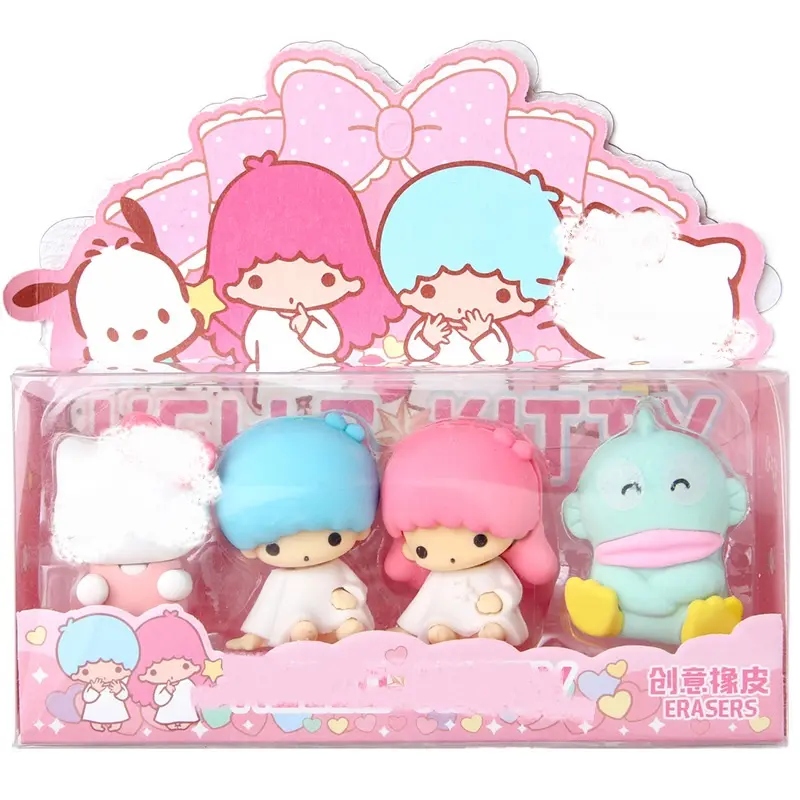 DHF Sanrioed 3d Gomme Stéréoscopique Mignon Dessin Animé Cinnamoroll Kuromi En Boîte Propre Gomme École Étudiants Papeterie