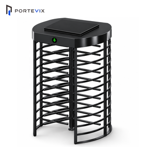 Tourniquet extérieur pleine hauteur à double voie avec reconnaissance faciale RFID, résistant aux intempéries, pour entrée sécurisée de stade à fort trafic - Product Image 1