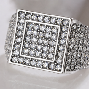 Anello Quadrato per Uomo e Donna, Stile Geometrico, Accessorio da Dito per Uso Quotidiano - Product Image 4