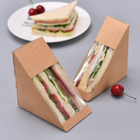 Sunkea jetable restauration boîte papier sandwich wedge