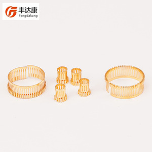Fengdakang <b>Crown</b> Spring Connector Beryllium Copper Gold Plated Board To Board Connector Customizable Size - Product Image 1