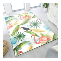 Feuilles tropicales vertes Tapis rustique Tapis de salon Carreaux et tapis tapis de bureau en ligne tapis moelleux