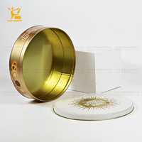 New Style Tin smaker Factory Oem Benutzer definierte Logo Cookie Kekse Blechdose mit Deckel Weißgold Umwelt freundliche Kuchen Lebensmittel Lagerung Blechdose