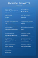 Débitmètre Doppler portable Aice Tech 0~10m/s 6,5m IP68 Débitmètre ultrasonique pour la mesure de la vitesse du courant de rivière