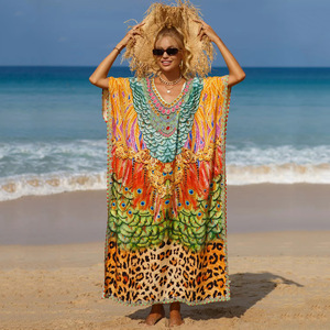 Jupe de plage bohème 19 couleurs robe en mousseline de soie <span class=keywords><strong>d</strong></span>écontractée grande taille Empire <span class=keywords><strong>d</strong></span>'été 511 - Product Image 2