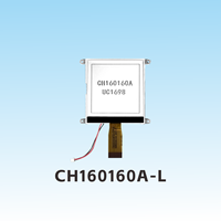 Layar LCD COG Dot Matrix CH160160A-L 160x160, FPC Plug-in, Monokrom, Grafis, dengan Lampu Latar LED dan Lubang Posisi