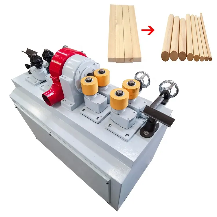 Máquina de fabricación de palo de fregona, palo de madera de forma redonda, fresadora de varilla redonda
