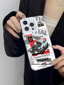 Funda de Teléfono con Diseño de Auto, Estilo Eurobeat Anime Racing AE86, TPU Antigolpes y Antihuellas para 17/16/15/14 Pro Max - Product Image 3