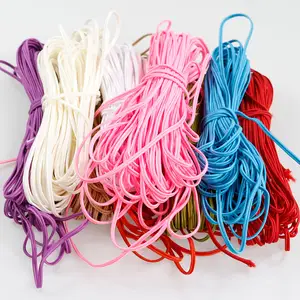 Cuerda trenzada para pendientes, cuerda de poliéster no elástica, resistente, 3mm, multicolor