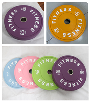 Plaques de poids en fonte recouvertes de caoutchouc coloré pour les squats, les développés couchés, les soulevés de terre, les fentes sur les hanches, le yoga et le pilates, entraînement de musculation