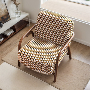 Fauteuil simple moderne léger <span class=keywords><strong>de</strong></span> style français en tissu rembourré <span class=keywords><strong>de</strong></span> mousse pour salon, balcon, chambre à coucher, gîte haut <span class=keywords><strong>de</strong></span> gamme, <span class=keywords><strong>canapé</strong></span> décontracté - Product Image 4