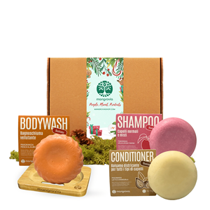 Set de Champú Sólido, Gel de Ducha y Acondicionador Mangrovia, Orgánico, Vegano, con Aroma a Leche, Kit de Regalo para Viaje - Product Image 1
