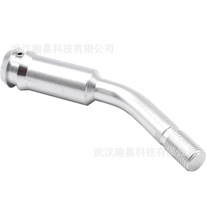 Barre d'extension de levier de vitesses incurvée en aluminium chromé argenté pour Volkswagen T4 Transporter, antirouille - Product Image 3