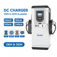 Nouvelle station de recharge rapide pour véhicules électriques commerciaux de 160 kW, montée au sol, avec CCS2, CHAdeMO, paiement RFID, pour parking