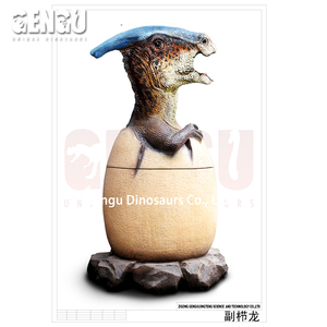 Decoración de Jardín, Cubo de Basura de Dinosaurio, Cubo de Basura de Fibra de Vidrio con Forma de Dinosaurio - Product Image 4