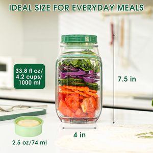 Wholesale Salad Pod Vertical Layering Plastic Salad Pod Built Salad Storage Jar Fresh-keeping Storage <b>Bottle</b> - Product Image 3