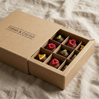 Boîte cadeau de chocolat de luxe avec logo personnalisé |   Boîte à fermeture magnétique rigide de qualité supérieure |   Emballage de pralines haut de gamme en gros