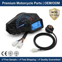 Velocímetro Digital LCD Universal para Motocicleta, 15000 RPM, 199 KM/H, Retroiluminación Ajustable, Panel de Instrumentos