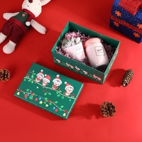 Boîtes de Noël personnalisées professionnelles avec gaufrage à l'or, doublées d'éponge, avec fermeture magnétique pour l'emballage des chaussettes