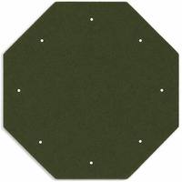 Tapis de golf GRS0310 octogonal à rebond élevé en nylon, gazon artificiel, pour le putting et le driving, modèle 3D double couche
