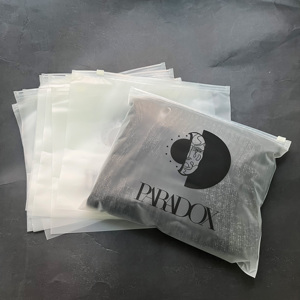 Wholesale Biodegradable Custom Logo Frosted Zipper Bags - Matte Horizontal Poly Bags for Apparel & Swimwear - Product Image 6