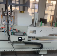 Machine de découpe CNC OUWO à deux têtes 90/45 degrés pour aluminium et PVC/UPVC avec PLC et moteur pour profilés de fenêtres et de portes, haute précision