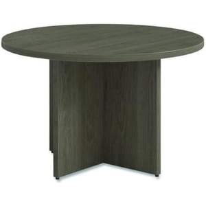 Table de conférence ronde moderne Alera Seville en noyer de 48 pouces de diamètre pour bureau ou hôtel, mobilier de bureau en bois - Product Image 3